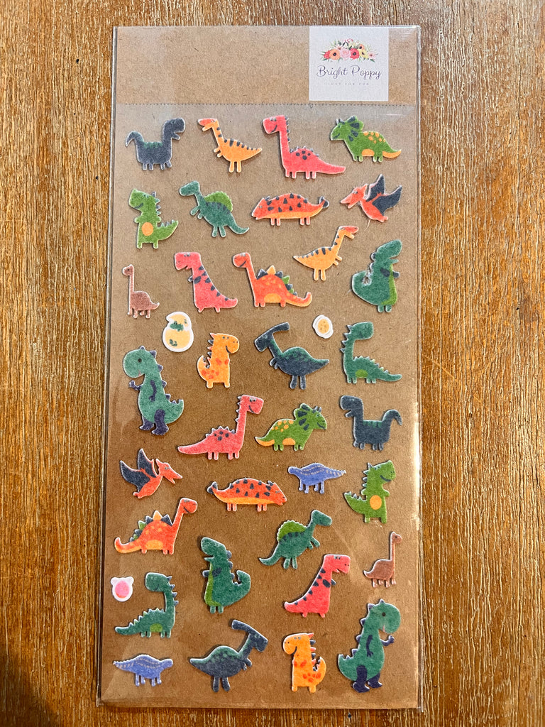 Dinosaur Fluffy Stickers